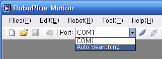 RoboPlus R+ Motion编程示例-4.连接到机器人