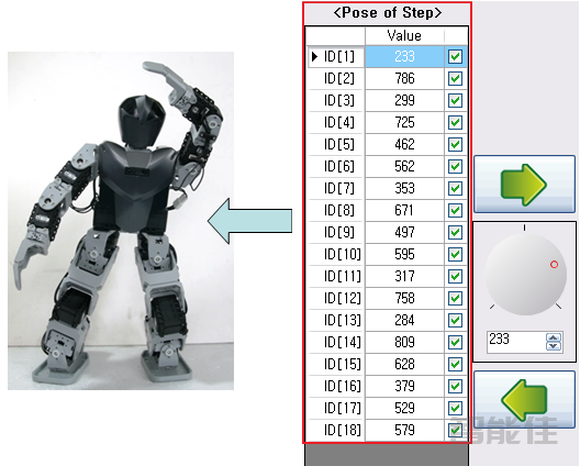RoboPlus R+ Motion编程示例-7.动作编辑