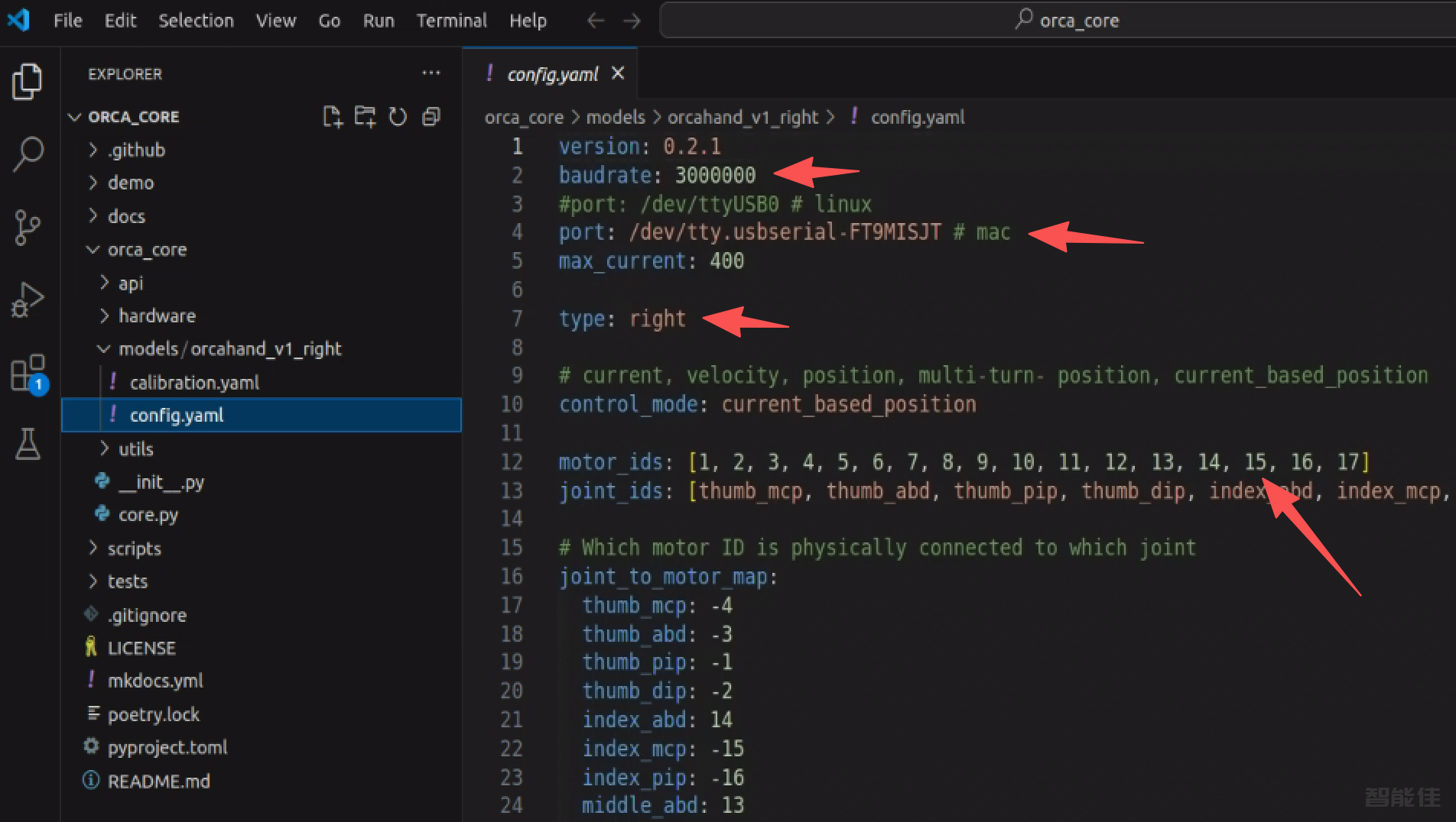 ORCA v1 Hand灵巧手使用说明-2.启动测试（右手）